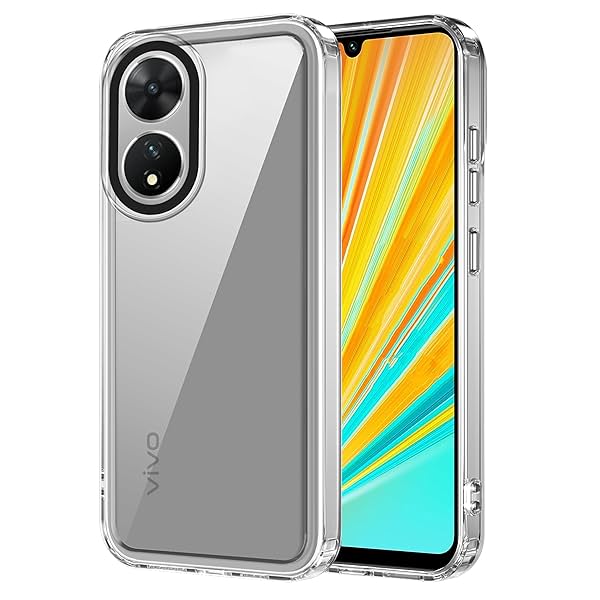 Image of amazon basics Back Case Cover for VIVO T2 5G (TPU + PC_Transparent)