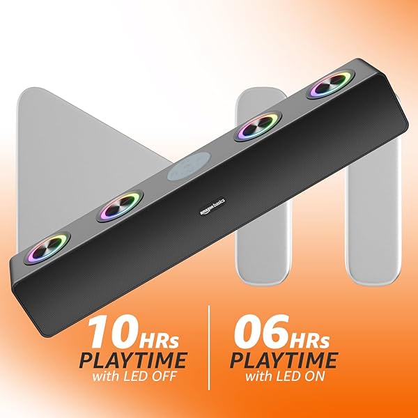 Image of amazon basics C20R4 16W Bluetooth Soundbar with 2000 mAh Battery