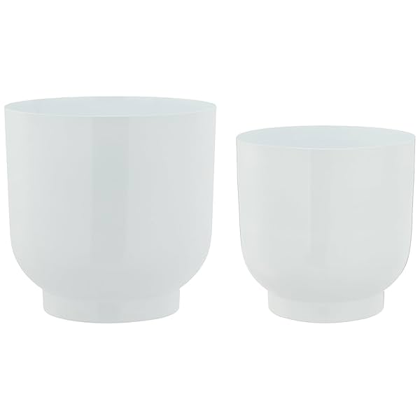 Image of amazon basics Metal Plant Pots with Drainage Hole (Set of 2)