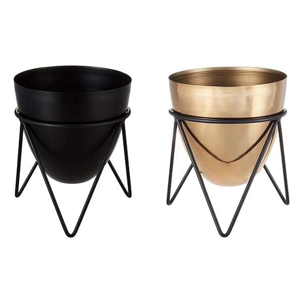 Image of amazon basics Metal Planters with Stand 