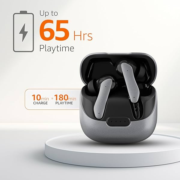 Image of amazon basics TWS in-Ear Earbuds (P65) with Fast Charging