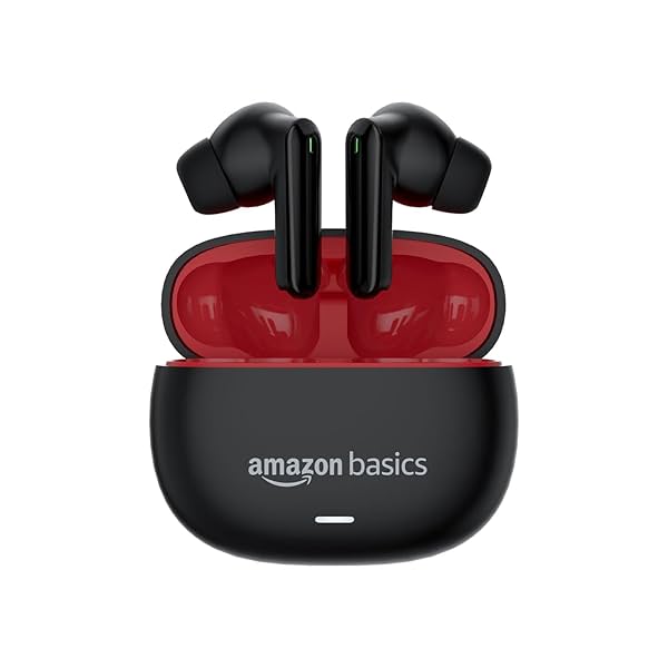 Image of amazon basics True Wireless in-Ear Earbuds with Mic, Low-Latency Gaming Mode.