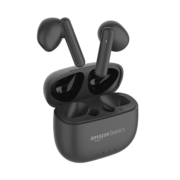 Image of amazon basics True Wireless in-Ear Earbuds with Mic, Touch Control, IPX5 Water-Resistance.