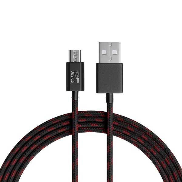 Image of amazon basics Type A to Micro USB Braided Cable 