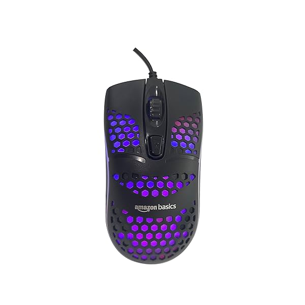 Image of amazon basics Wired Gaming Mouse with Rainbow Backlight