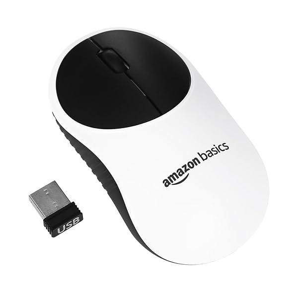 Image of amazon basics Wireless Mouse | 2.4 Ghz with USB Nano Receiver | 1000 DPI Optical Tracking 