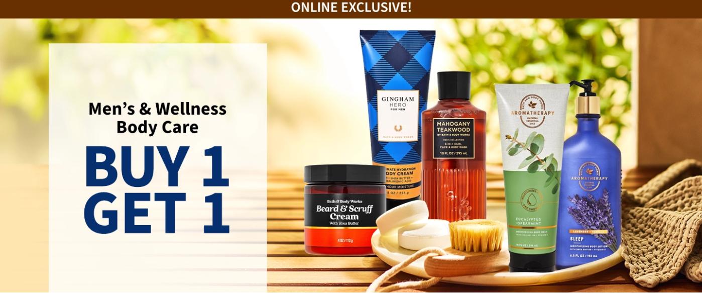 Image of bathandbodyworks : BUY 1 GET 1 FREE Men's & Wellness Body care