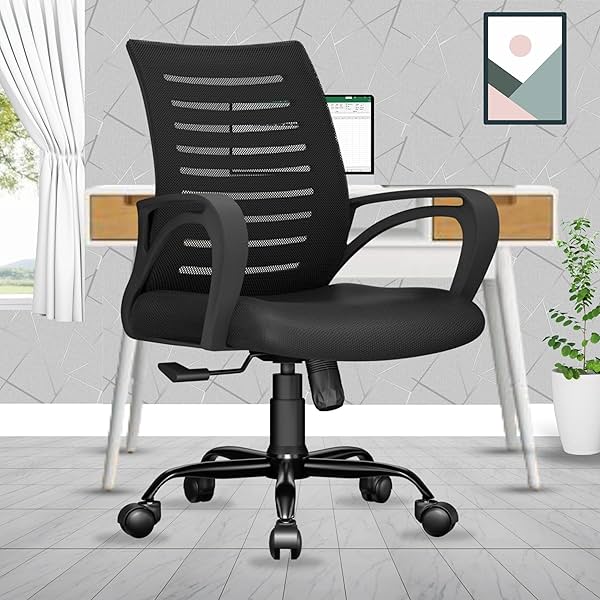 Image of beAAtho® Verona Mesh Mid-Back Ergonomic Home Office Chair