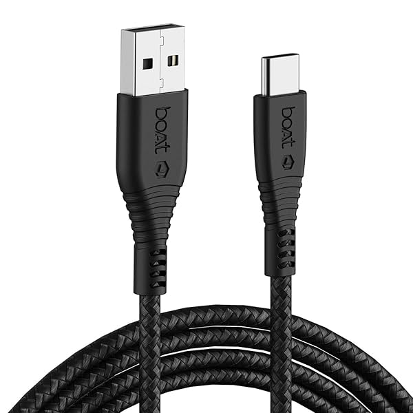 Image of boAt Type C A325/A320 Tangle-free, Sturdy Type C Cable with 3A Rapid Charging & 480 Mbps Data Transmission Speed, 