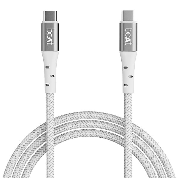 Image of boAt Type-C C300 Tangle-Free, Sturdy Cable w/ 60W/3A PD Fast Charging Nylon Braided Skin & 1.5m Length