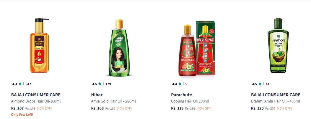 Image of branded Hair Oil and Personal care Start Price Just @ ₹107