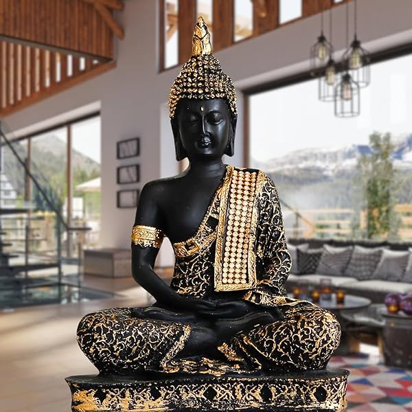 Image of eCraftIndia Meditating Buddha Statue (23 cm) Home Decor Items