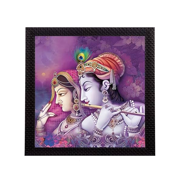 Image of eCraftIndia 'Radha Krishna' Satin Matt Texture UV Art Painting