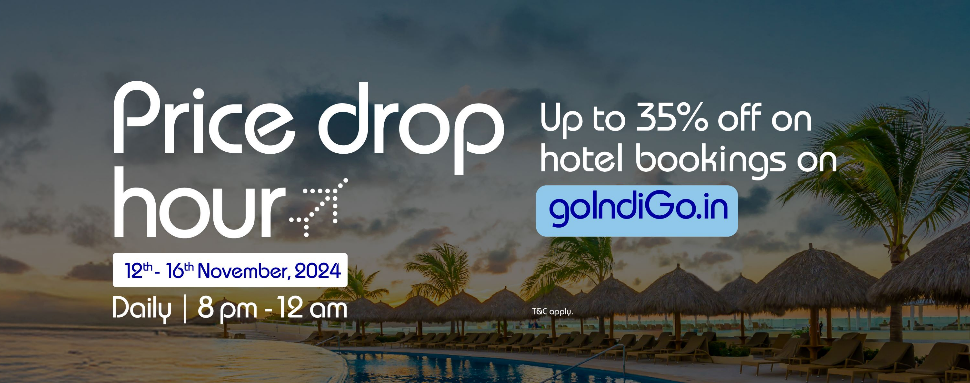 Image of goIndiGo Price Drop Hour : Up To 35% Discount on Hotel Bookings