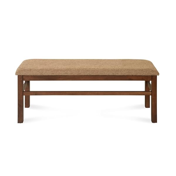 Image of @home by Nilkamal Jewel 2 Seater Solid Wood Dining Bench in Walnut Finish