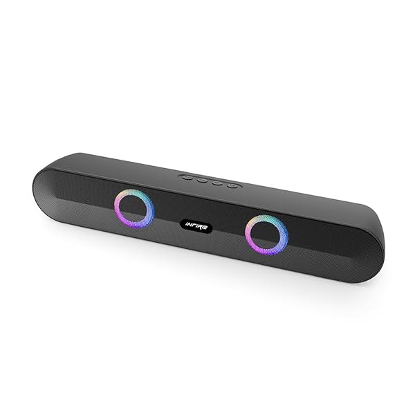 Image of iNFiRe Newly Launched FireBar 16 Pro | 16W Bluetooth Soundbar Upto 10 Hours Playback with Multicolour RGB Lights