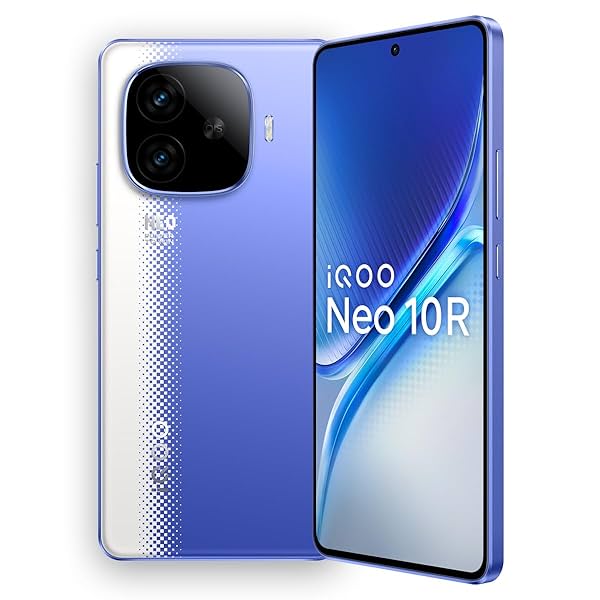 Image of iQOO Neo 10R 5G (Raging Blue, 8GB RAM, 128GB Storage) | .