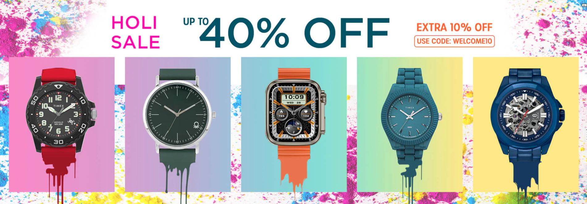 Image of just watches by timex : up to 40% off + extra 10% off on watches