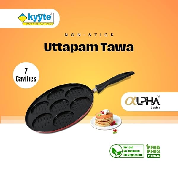 Image of kyyte Non-Stick Alpha Uttapam Tawa 25 cm