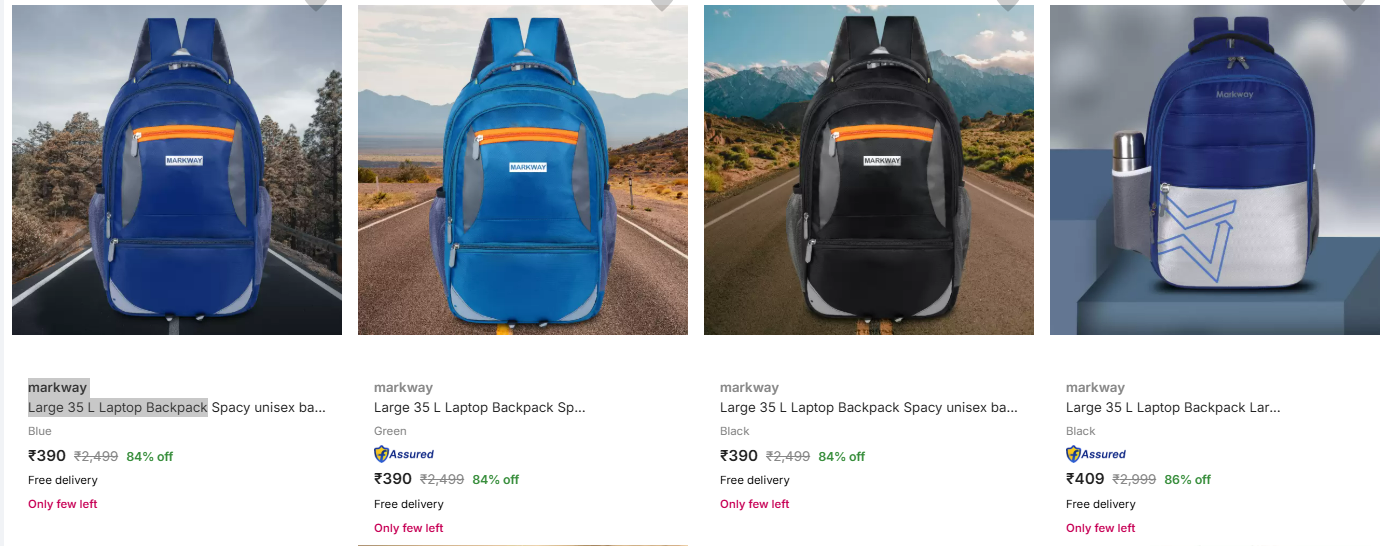 Image of markway Large 35 L Laptop Backpack Minimum 80% Discount 