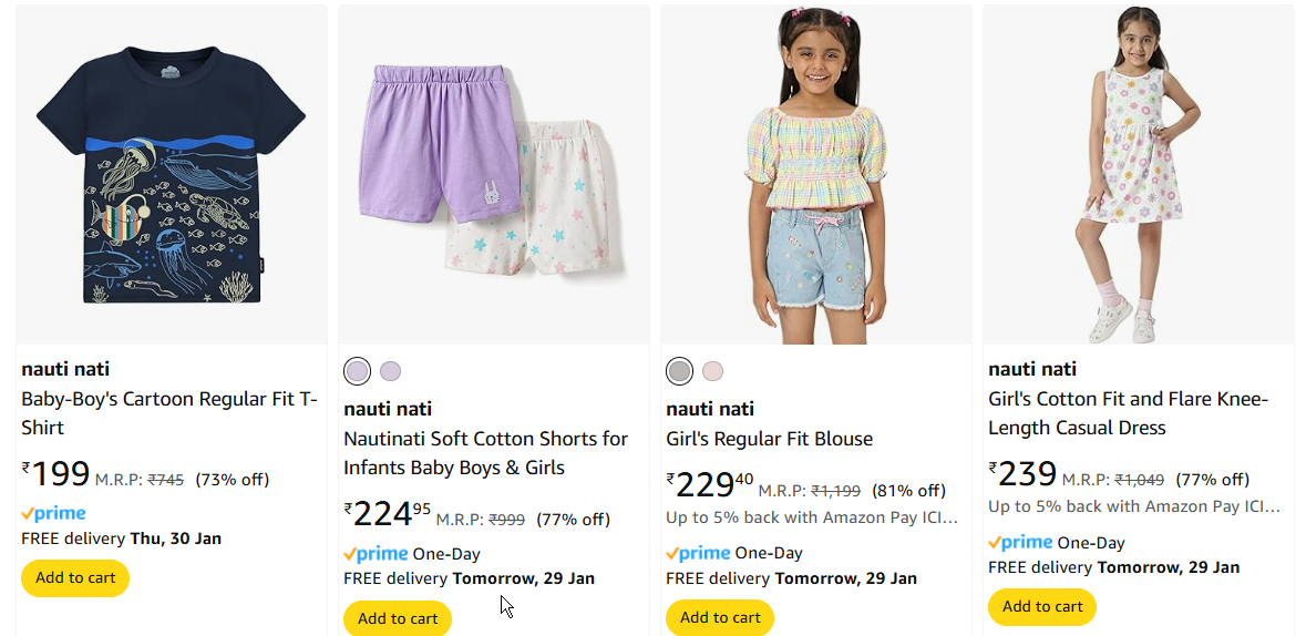 Image of nauti nati baby Fashion Clothes Starts Price @ ₹199