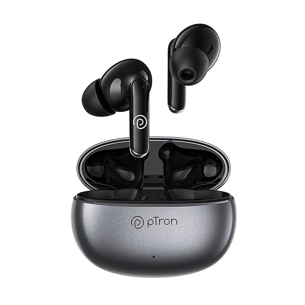 Image of pTron Bassbuds Eon Truly Wireless in Ear Earbuds with Mic,ENC,