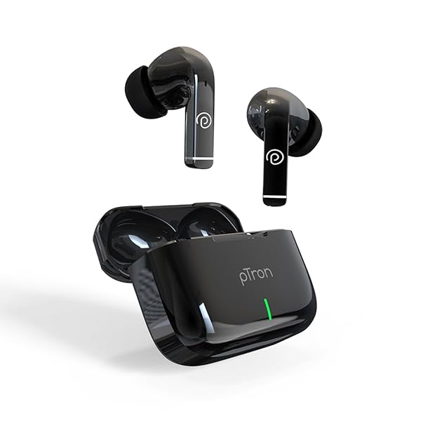 Image of pTron Basspods P251+ In-Ear TWS Earbuds with 50H Playtime.