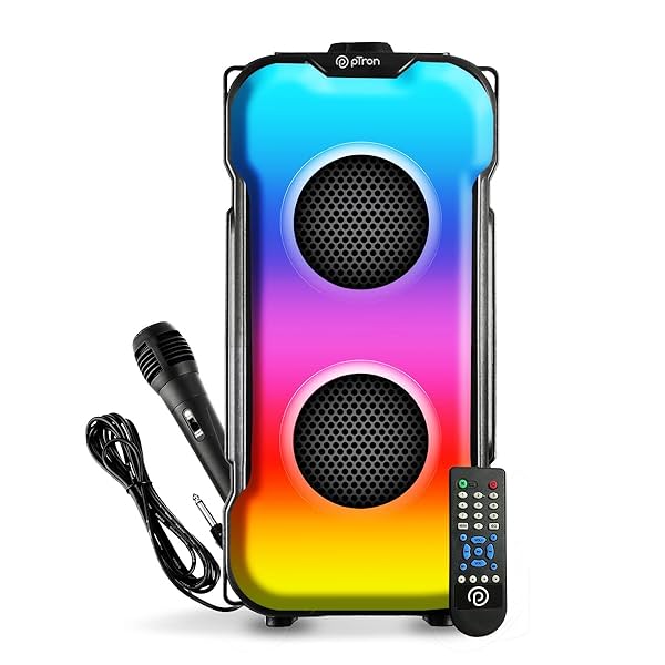 Image of pTron Fusion Party V3 40W Karaoke Bluetooth Party Speaker with Immersive Sound