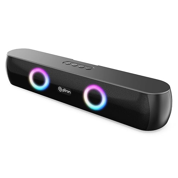 Image of pTron Newly Launched Fusion Beam V2 16W Bluetooth Soundbar Speaker, Stereo Sound, RGB 