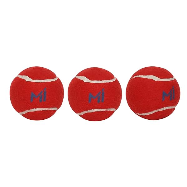 Image of playR X Mumbai Indians Super Turf Balls Pack of 3 - Red