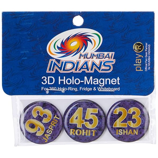 Image of playR x Mumbai Indians Magnet (Pack of 3) Blue