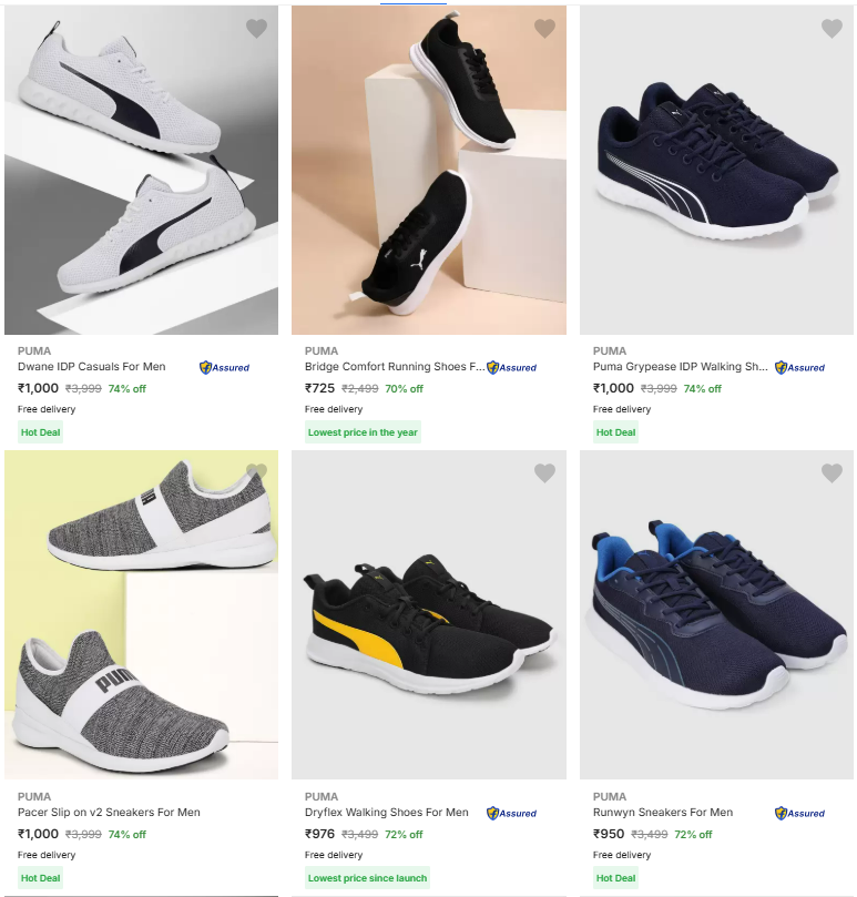 Image of puma Men,s Footwear Minimum 70% Discount