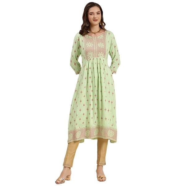 Image of rangita Rayon Calf Length Kurti for Women