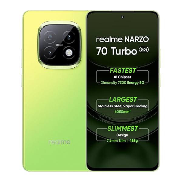 Image of realme NARZO 70 Turbo 5G (Turbo Green,6GB RAM,128GB Storage) 