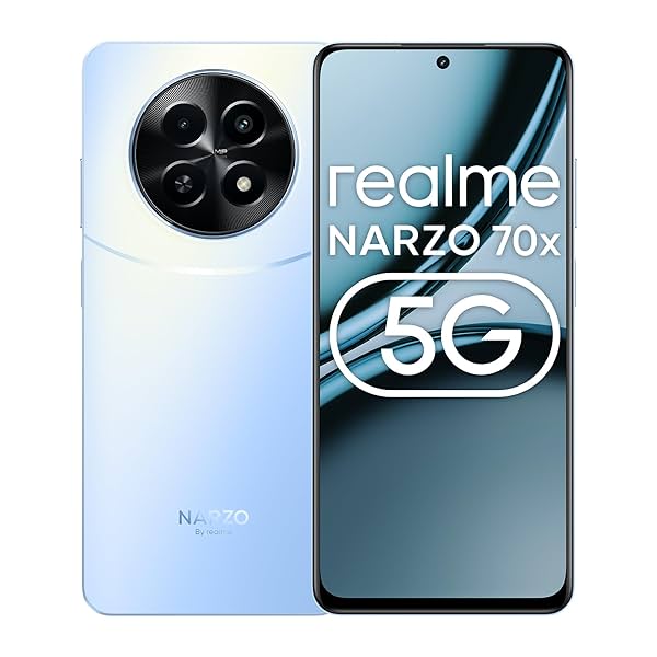 Image of realme NARZO 70x 5G 6GB RAM 128GB Storage 50MP AI Camera 45W Charger calling smartwatch