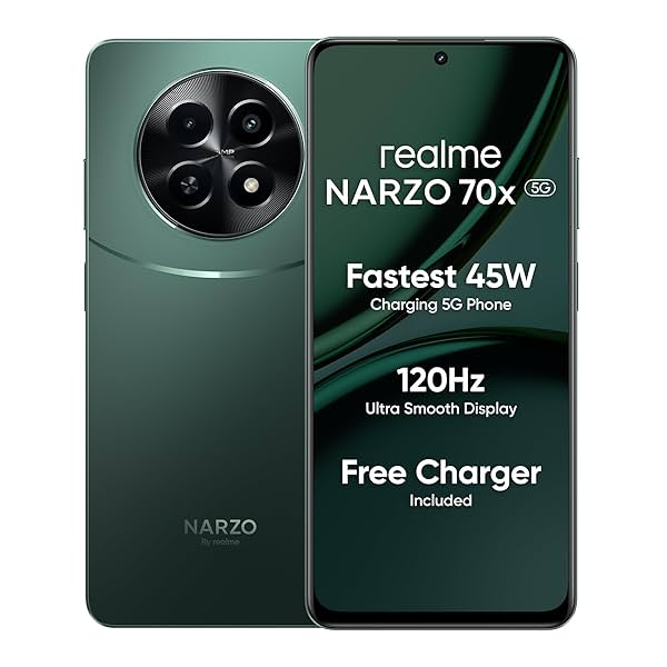 Image of realme NARZO 70x 5G (Forest Green, 8GB RAM,128GB Storage)