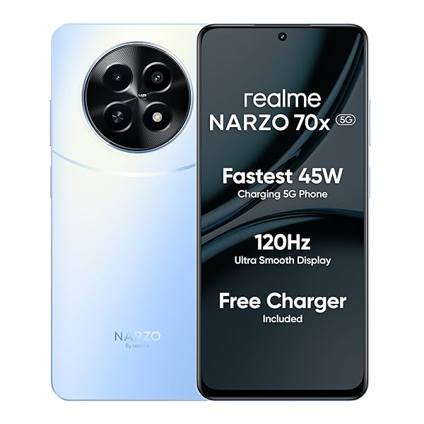 Image of realme NARZO 70x 5G (Ice Blue, 6GB RAM,128GB Storage)