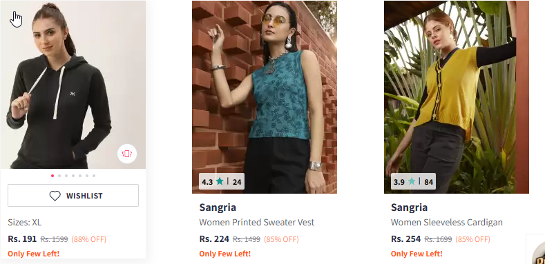 Image of sangria women's clothing starting at ₹191