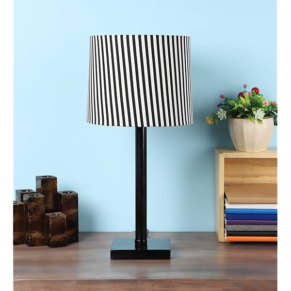 Image of tu casa Table Lamp (H-19, Zebra Print Shade)