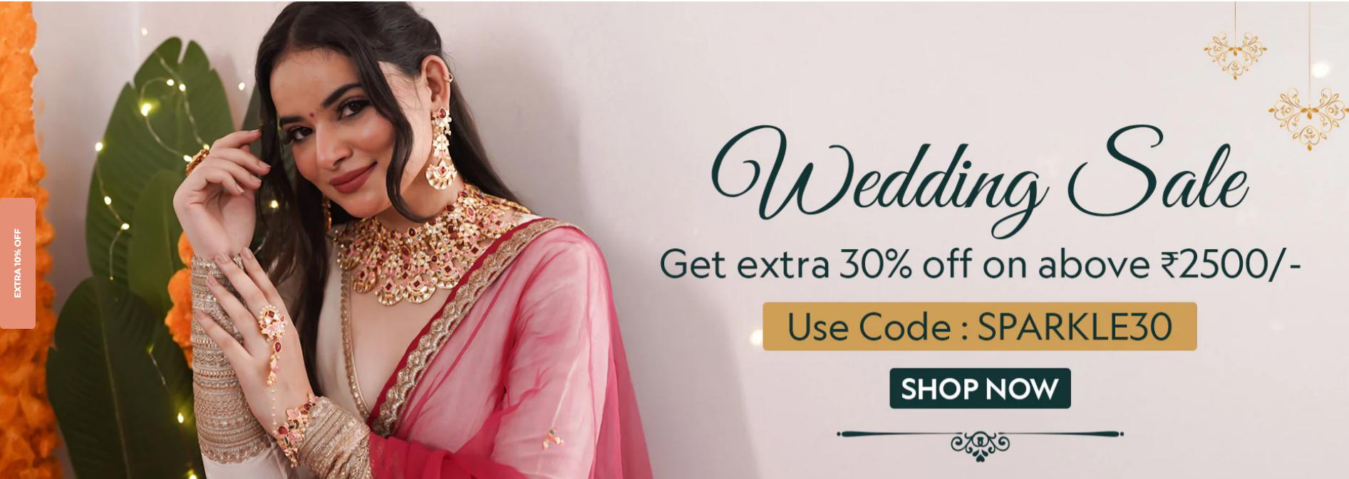 Image of voylla Wedding Sale : Save Up to 40% + Extra 30% On Jewellery