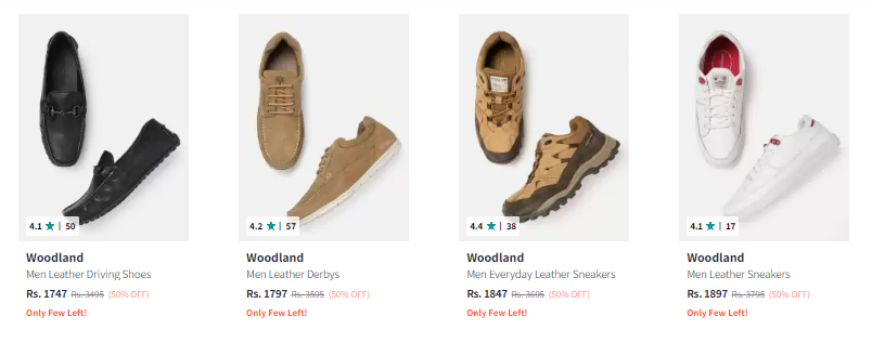 Image of woodland shoes men leather shoes upto 50% Discount 